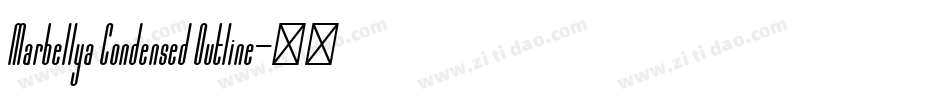 Marbellya Condensed Outline字体转换